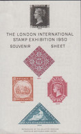 1950. ENGLAND. LONDON INTERNATIONAL STAMP EXHIBITION 1950 SOUVENIR SHEET With ONE PENNY BLACK And Other Ra... - JF432154 - Gebruikt