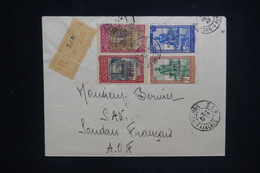 SOUDAN - Affranchissement Série Surchargés "Secours National "sur Enveloppe En Recommandé De San En 1942 - L 129312 - Storia Postale