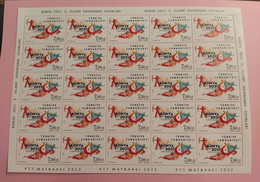 AC - TURKEY STAMP - 5th ISLAMIC SOLIDARITY GAMES MNH FULL SHEET KONYA 09 AUGUST 2022 - Ungebraucht