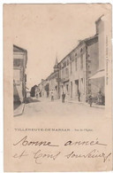 VILLENEUVE DE MARSAN  Rue De L'église (carte état Moyen Voir Scan) - Villeneuve De Marsan