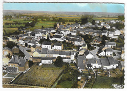 CPSM COLORISEE TINTIGNY, VUE AERIENNE, PROVINCE DE LUXEMBOURG, BELGIQUE - Tintigny