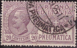 Italia 1925 Posta Pneumatica UnN°PN8 (o) Cent. 20 - Pneumatic Mail