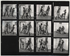 3 Fetish Girls & A Prison Cell / Complete Series 1/8  (Vintage Contact Sheet B/W 11 Photos) - Non Classés