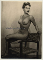 Beautiful Slim Nude On Wicker Chair (Vintage RPPC ~1950s) - Unclassified