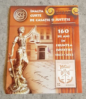 ROMÂNIA 160 YEARS AT THE HEAD OF JUSTICE MINIATURE SHEET MNH - Ongebruikt