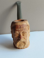 RARE PIPE « Pasteur » En Bruyère De Saint Claude MA COLOMBE - Pipas En Madera De Brezo ( Bruyere)