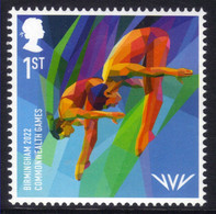 GB 2022 QE2 1st Commonwealth Games Birmingham Diving Umm ( R169 ) - Unused Stamps