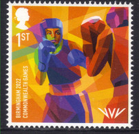 GB 2022 QE2 1st Commonwealth Games Birmingham Boxing Umm ( T123 ) - Unused Stamps