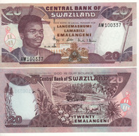 SWAZILAND 20  Emalangeni  P30c   Dated 01.04.2006 (  King Mswati III + Truck & Catlle At Back )  UNC - Swaziland