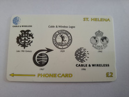 ST . HELENA  GPT / ARMS/LOGOS CABLE & WIRELESS/  St HELENA  327 CSHD  2 POUND  New  Logo C&W **10722** - Sainte-Hélène