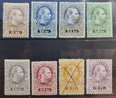AUSTRIA 1874/75 - MNH/canceled - ANK 10-17 - Complete Set - Telegraphe Stamps - Telegraph