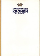 Facture Ou Lettre Avec En-tête Dortmunder Kronen Pils Export Alt - Format : 29.5x21 Cm - Alimentos