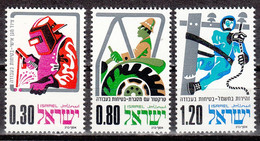 ISRAEL  SCOTT NO  555-57  MNH   YEAR  1975 - Unused Stamps (without Tabs)