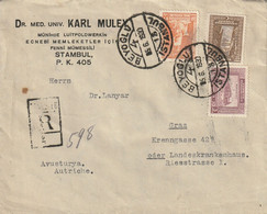 Turquie Lettre Recommandée Istanbul Pour L'Autriche 1930 - Lettres & Documents