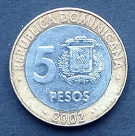 République Dominicaine - 5 Pesos 2002 - Dominikanische Rep.