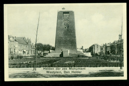 ANSICHTKAART * DEN HELDER * HELDEN DER ZEE MONUMENT WETPLEIN  (3948u) - Den Helder