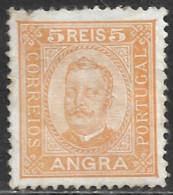 Angra – 1892 King Carlos 5 Réis Mint Stamp - Angra