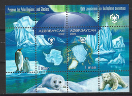 AZERBAÏDJAN. BF 78 De 2009. Préservation Des Régions Polaires/Ours/Phoque. - Behoud Van De Poolgebieden En Gletsjers