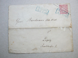 1868   , HALLE , Klarer Blauer Stempel Auf Brief , Altersspuren - Enteros Postales