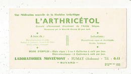 Buvard, Produits Pharmaceutiques ,L'ARTHRICETOL, Laboratoires MONTEMONT,FUMAY, Ardennes, Frais Fr 1.95 E - Chemist's