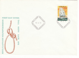 7254) Finland Cover 1972 FDC Ship - Storia Postale