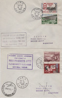 Lot De 2 Lettres France Amerique Du Sud - Erst- U. Sonderflugbriefe