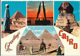 Egypt Postcard Sent To Sweden With Meter Cancel Cairo 26-5-1962 - Piramiden