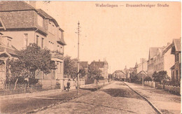 WEFERLINGEN Oebisfelde Sachsen Anhalt Braunschweiger Strasse Belebt Gelaufeb 26.10.1920 - Haldensleben