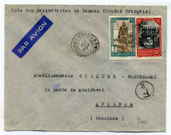 Lettre Par Avion De BAMAKO Pour AVIGNON / Soudan Français / 1940 / Société De Briqueteries - Lettres & Documents