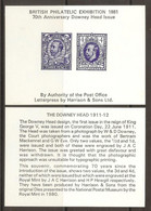 Great Britain - British Philatelic Exhibition 1981 - 70th Anniversary Downey Head Issue (souvenir Reprint) - Essays, Proofs & Reprints