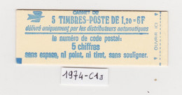 France - Carnet N° 1974-C1a - Type Sabine De Gandon à 1,20fr - Rouge - 2 Bdes De Phos - Gomme Mat - Neuf Et Non Ouvert - - Modern : 1959-…