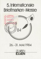 Postkarte Mit 0000 Druck Frama Automatenmarke, Karte 5. Briefmarkenmesse Essen 1984 - Automatenmarken (Frama)