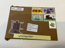 (1 J 40) Letter Posted From USA To Australia (posted During COVID-19 Crisis) 5 Stamps - Briefe U. Dokumente