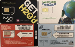 USA : GSM  SIM CARD  : 4 Cards  A Pictured (see Description)   MINT ( LOT C ) - [2] Chip Cards