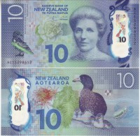 NEW ZEALAND   10 Dollars  Polimer  P192   (2015 Kate Sheppard + Blue Ducks At Back  )    UNC - Nouvelle-Zélande