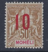 Mohéli N° 22 XX Type Groupe Surchargé : 10 Sur 50,  Sans Charnière TB - Sonstige & Ohne Zuordnung