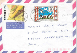 RWANDA - AIRMAIL 1987 > FRANCE / ZC166 - Gebruikt