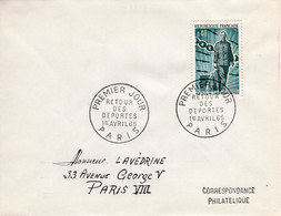 Correspondance Philatélique , Premier Jour , FDC , RETOUR DES DEPORTES - 1 AVRIL 1965 - 1960-1969