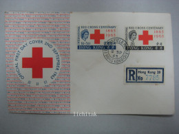 1963 Hong Kong Red Cross Stamps FDC - Cartas & Documentos