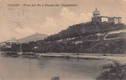 0764 "TORINO - RIVA DEL PO E MONTE CAPPUCCINI" VEDUTA, BARCA. CART SPED 1915 - Fiume Po