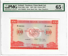 Northern Ireland 100 Pounds 1982 GEM UNC PMG Graded 65 EPQ - 100 Pounds