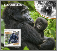 GUINEA REP. 2022 MNH Gorillas Gorilles S/S - IMPERFORATED - DHQ2233 - Gorilles