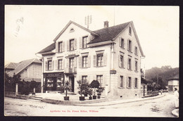 1911 Aus Willisau Gelaufene AK Nach Unterägeri. Minim Fleckig. Apotheke Von Dr. Sidler, Willisau - Willisau