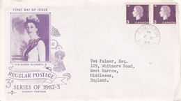 CANADA 1962 QE II. FDC COVER TO ENGLAND. - Briefe U. Dokumente