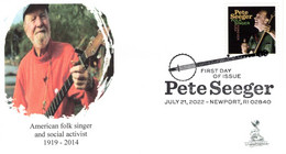 Pete Seeger First Day Cover, With B&w Pictorial Postmark From Newport, RI  #2 Of 2 - 2011-...