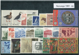 Noruega 1981 Completo ** MNH. - Années Complètes