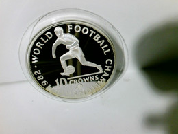 Münzen/ Medaillen: 10 Crown, 1982, Turks- Und Caicos- Inseln, Fussball Weltmeisterschaft Spanien 1982, Poliert - Numismática