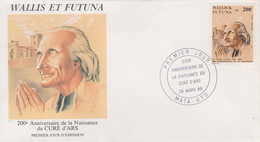 Enveloppe  FDC  1er  Jour    WALLIS  ET  FUTUNA    200éme  Anniversaire   Naissance  Du   Curé  D' ARS   1986 - FDC