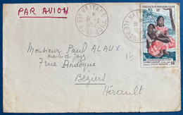 Lettre D'Oceanie Avec Le Rare Poste Aérienne N° 30 Paul Gauguin Sur Lettre De Vaitape Ile De Bora Bora Pour Bezier Rare - Storia Postale