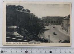 I121159 Cartolina - Roma - Via Del Mare E Teatro Marcello - VG 1938 - Parks & Gärten